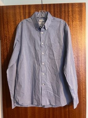 JoS A. Bank Polka dotted Blue Button-Down Shirt (like knew)